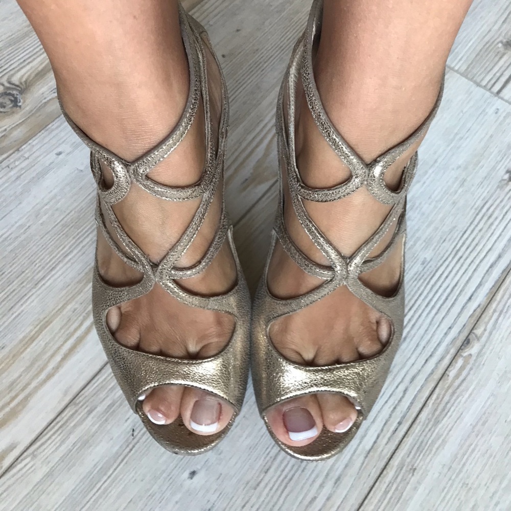 Choo gold sandals